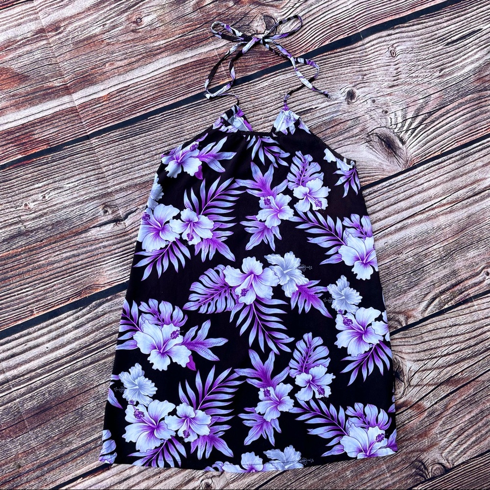 🍭2/$45~Winnie Fashion Hawaii Rayon Floral Hibiscus Sleeveless Shirt~Small